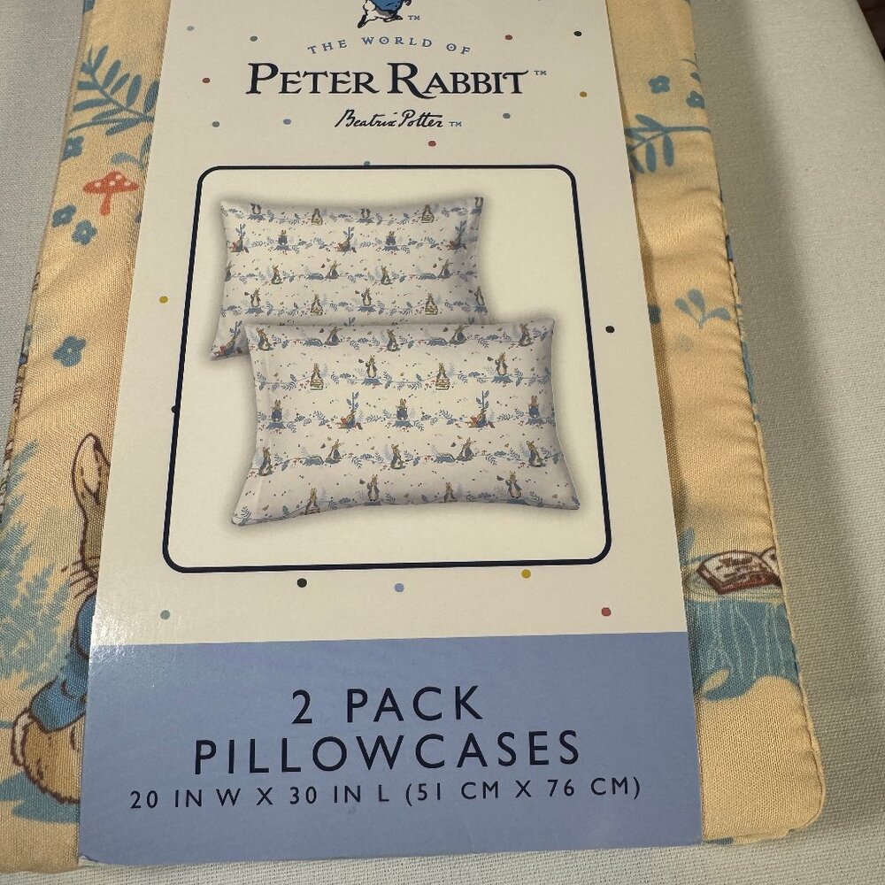 " The World of Peter Rabbit" pillowcases yellow by Franco.